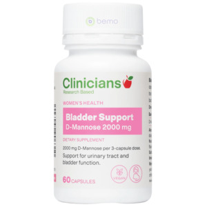 Clinicians, Bladder Support D-Mannose 2000mg, 60 Capsules