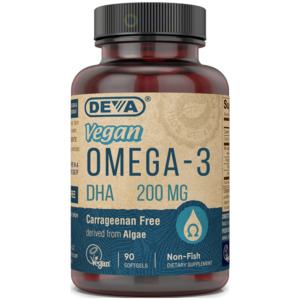 Deva Nutrition, Vegan Omega-3 DHA, 90 Softgels