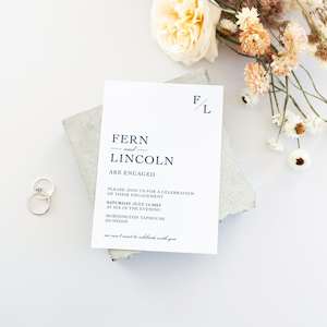 Products: Traditional Monogram Party Invitation - Be My Guest Design