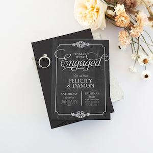 Products: Chalkboard Party Invitation - Be My Guest Design