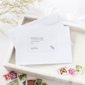 Products: Traditional Monogram Address Labels & Envelope Seals - Be My Guest Design