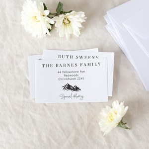 Products: Mountain Vista Address Labels & Envelope Seals - Be My Guest Design