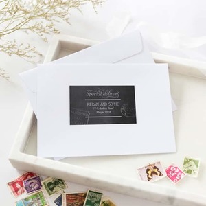 Products: Chalkboard Address Labels & Envelope Seals - Be My Guest Design