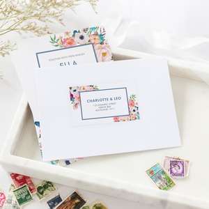 Products: Floral Abundance Address Labels & Envelope Seals - Be My Guest Design