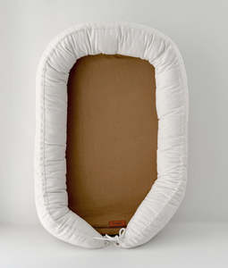Baby Lounger - Khaki & Ivory