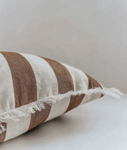 Home: Balinese Cushion Cover | Toffee Stripe