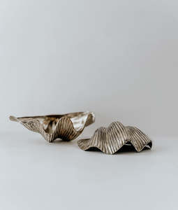 Home: Bundle | Balinese Brass Clam Shell Bowls S/2