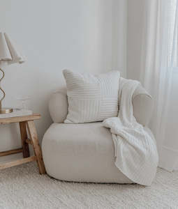 Home: Ivory Corduroy Lounge Throw