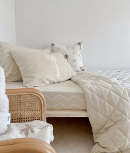 Jersey Cotton Sheet - Coastal Marle