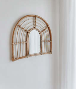 Balinese Rattan Mirror | Rainbow