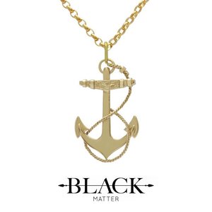 Nautical Anchor Pendant in 9ct Yellow Gold - Benjamin Black Goldsmiths