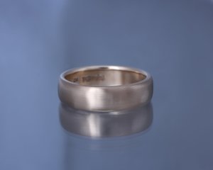 Yellow Gold Wedding Band with Matte Finish - Benjamin Black Goldsmiths