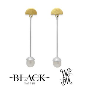 Products: Local Palette Swing Pearl Studs - Benjamin Black Goldsmiths