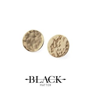 Products: Gold Statement Disk Studs - Benjamin Black Goldsmiths
