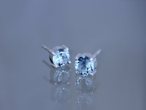 Sky Blue Topaz Studs - Benjamin Black Goldsmiths