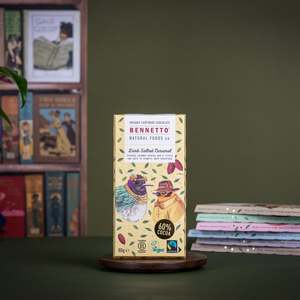Bennetto Dark Chocolate: Dark Salted Caramel - Carton of 12 bars