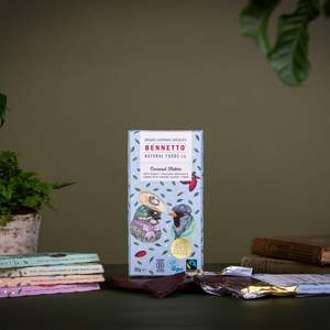 Bennetto Dark Chocolate: Coconut Flakes -  Carton of 12 bars