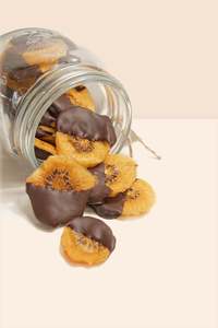 Golden Kiwifruit dipped in Dark Chocolate