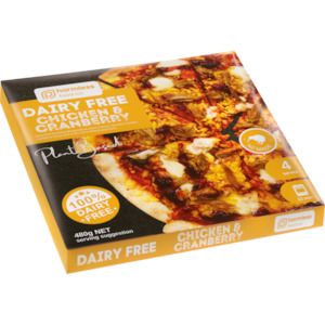 Plant-based Pizza: Harmless Cranberry Chicken & Cream Cheese Pizza