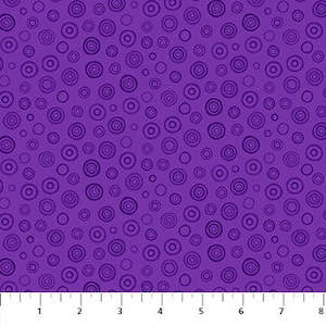 Northcott: Northcott - Mix Masters Purple Circles