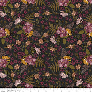 Riley Blake Fabric: Sonnet Dusk - Charcoal Floral