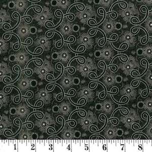 Wilmington Fabrics: Wilmington - Pointillist Scroll Black