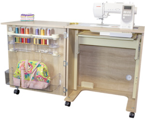 Horn Furniture: Crown Horn Sewing Cabinet