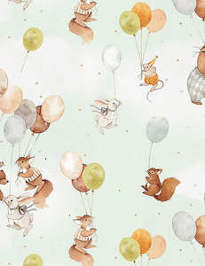 Dear Stella: Dear Stella - Little Fawn Celebration - Misty - Rabbits floating with Balloons
