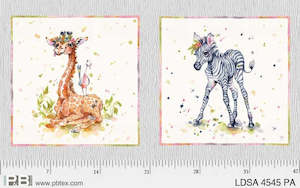 Little Darlings Safari by Sillier Than Sally Designs - Panel - 2 large squares w&hellip;