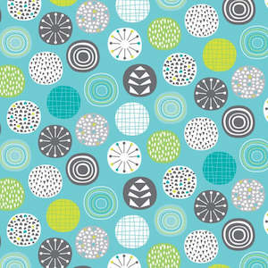 Wide Backing Fabric: Backing Fabric - Leafy Meadow - Teal