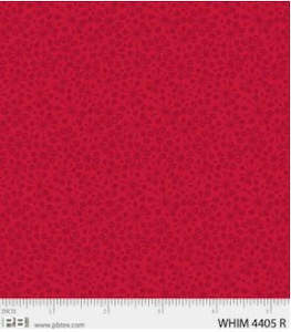 Whimsy P B Fabric: P&B Fabric Whimsy Dark Red Spiky Spot