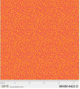 P&B Fabric Whimsy Orange Leaf