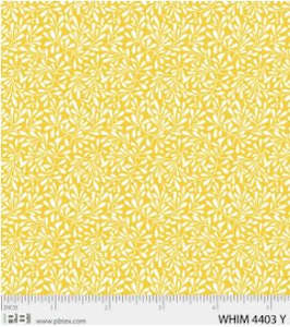 Whimsy P B Fabric: P&B Fabric Whimsy Yellow Leaf