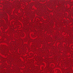 Kiwiana New Zealand Fabric: Kiwiana - Moko Scarlett