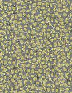 Timeless Treasures: Leaves on Stems - Grey fabric