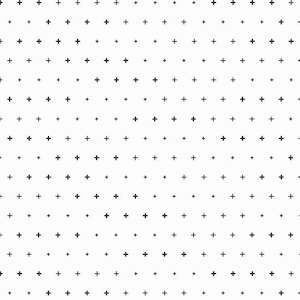 Simply Black and White - Cross -  White