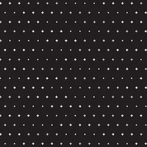 Simply Black and White - Cross - Black