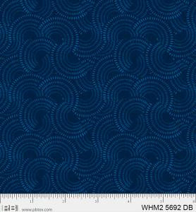 P&B Fabric Whimsy 2 Allover Suns Dark Blue