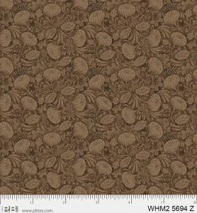 P&B Fabric Whimsy 2 Floral Brown