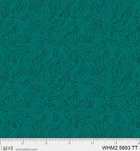 P&B Fabric Whimsy 2 Tonal Linework Teal