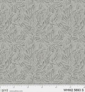 P&B Fabric Whimsy 2 Tonal Linework Silver