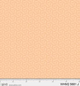 P&B Fabric Whimsy 2 Overlapping Rings Peach