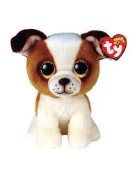 Ty: TY BEANIES BOOS HUGO BROWN & WHITE DOG TY BEANIES