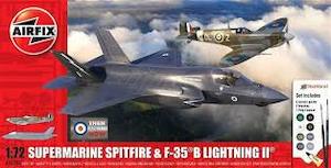 Models Kitsets 1: Airfix 1:72 Supermarine Spitfire And F-35 B Lightning II
