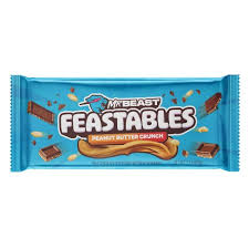 International Sweets: MrBeast Feastables Peanut Butter Crunch Chocolate Candy Bar 60g