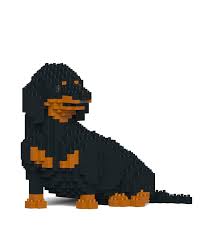 Jekca: Jekca Animals - Dachshund Sitting Black 17cm