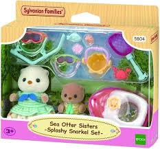 Sylvanian Families 5804 Sea Otter Sisters Splashy Snorkel Set
