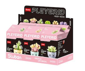 Sluban B 1076D Potted Plants Succulents CDU 6 Assorted