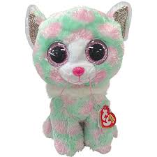 Ty: TY BEANIES BOO OPAL PASTEL CAT, 15CM