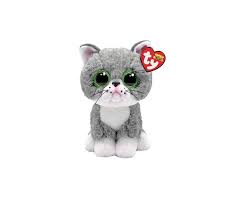 Ty: TY BEANIES BOO FERGUS GRAY CAT, 15CM